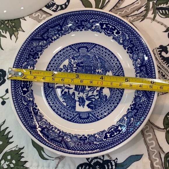 Vintage Willow Ware 6" Bread Plates (set of 4) - Picture 7 of 9
